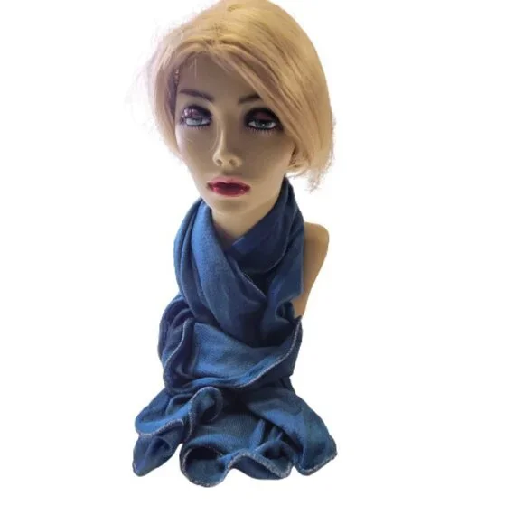 Blue Rectangular Scarf - Picture 3 of 6